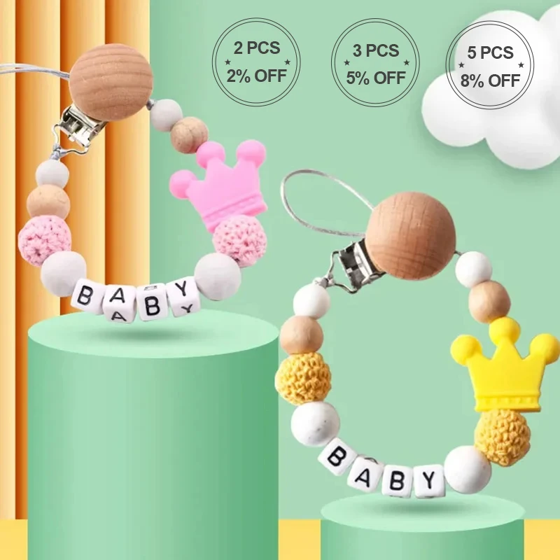 New Arrival Baby Silicone Pacifier Chain Pacifier Clips Dummy Clip Holder Soother Chains Gift for Newborn Baby Toy