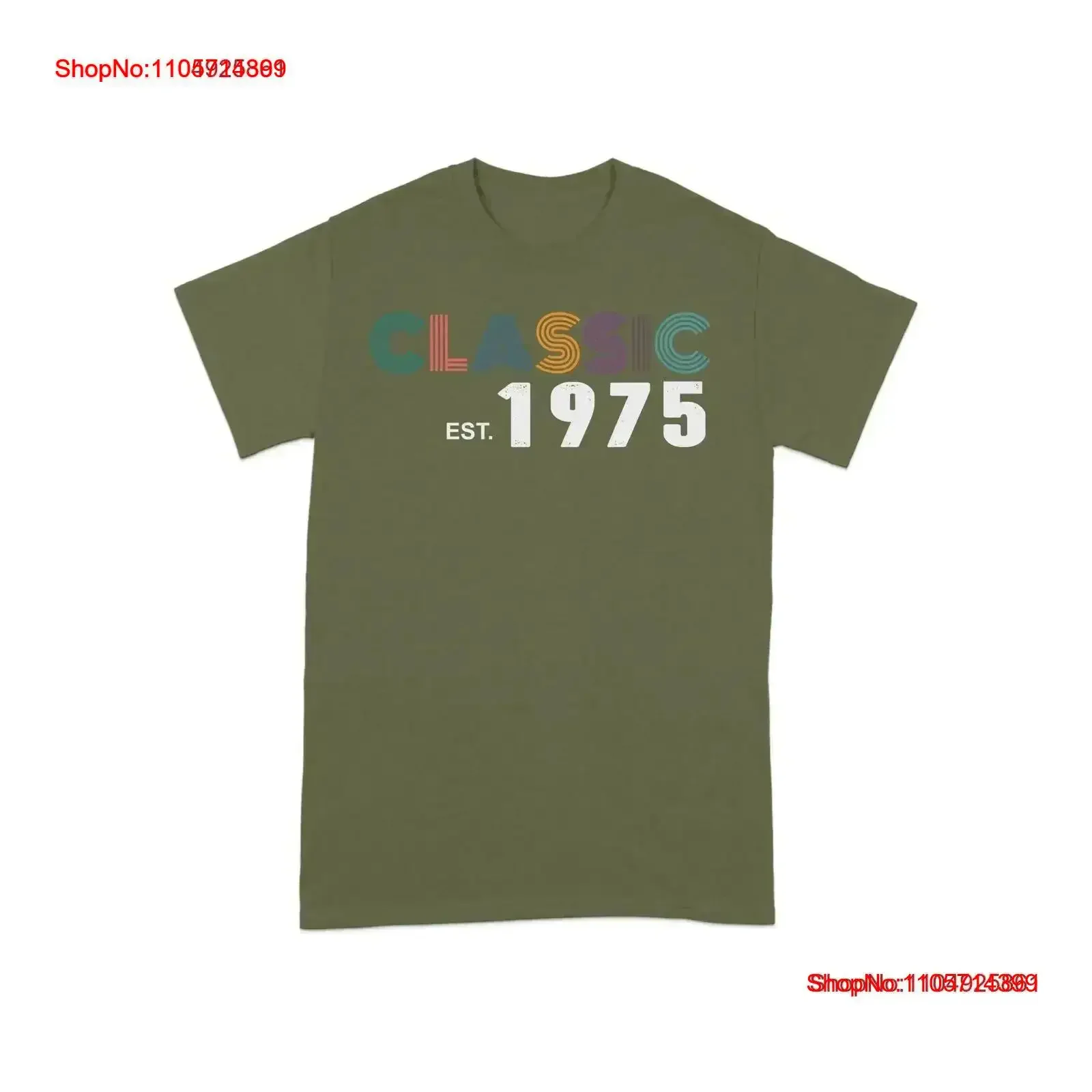 Vintage Classic 1975 T Shirt Retro Established 48th Birthday Cool 70s Style Washed Stylish fashion streetwear Casual vintage