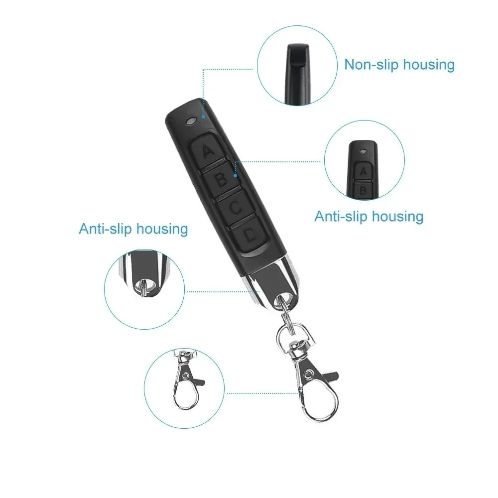 

Беспроводной пульт-дубликатор 433 МГц для автоматических ворот гаража, копирующий код, 4-канальный, для ключей автомобиля