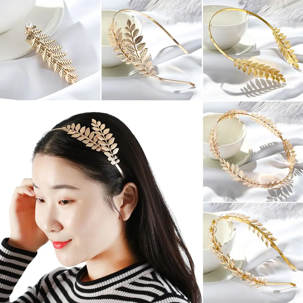 Diadème cheveux, bijoux, vêtements de sauna, couronne de cheveux de mariage, cerceau de cheveux, bandes de feuilles de mariée