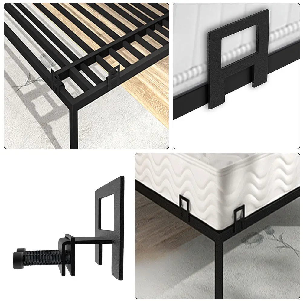 1Set Mattress Slide Stopper Iron Mattress Anti Slip Baffle Holder for Bed Frame Wooden Bed Prevent Sliding Bedding Accessory