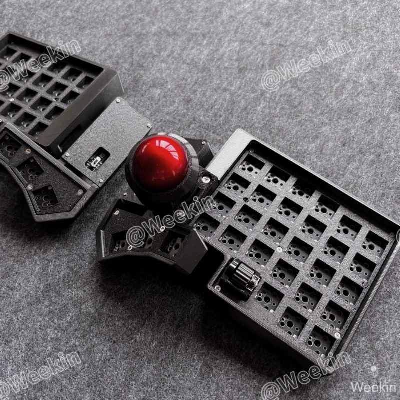 CCK-BALL Split Trackball Teclado Sem Fio Dual-mode Hot Swap Split Keyboard Kit ZMK Gaming Acessórios de escritório com roda de rolagem