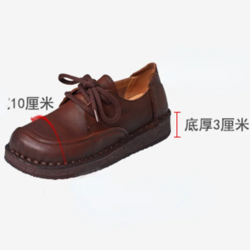 Koznoy 3cm New Loafers Women Natural Cow Genuine Leather Lace Up Spring Autumn Women Comfy Rubber Soled Leisure Moccasins Shoes