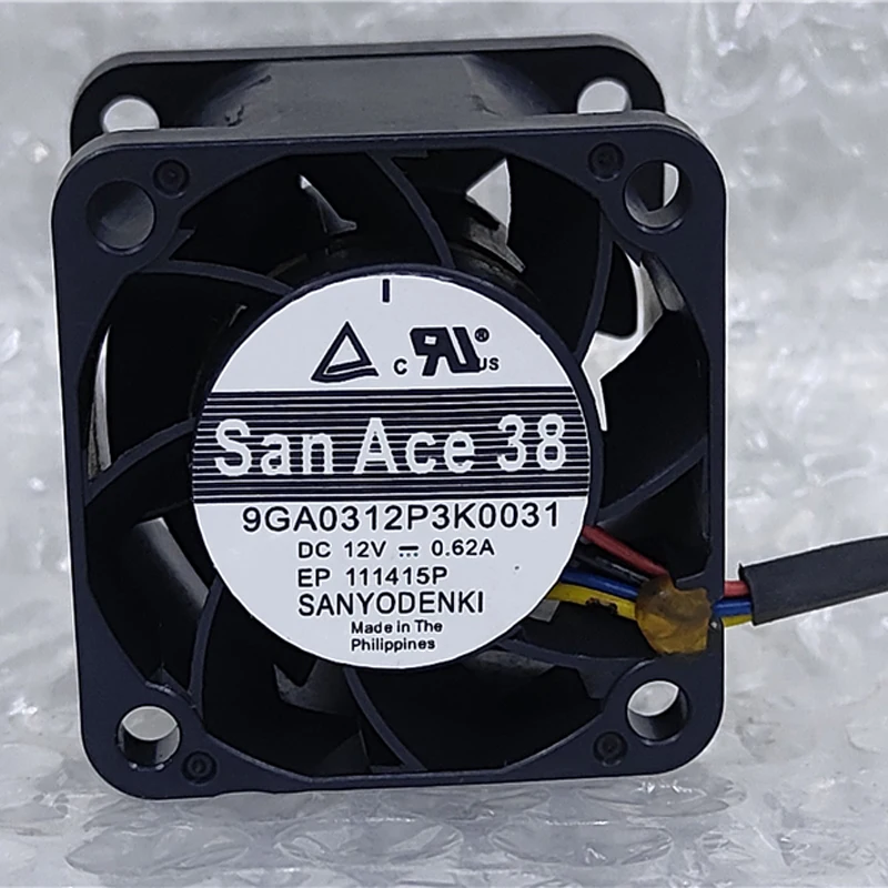 1PC FOR SANYO 9GA0312P3K003 DC 12V 0.62A 38x38x28mm Cooling Fan