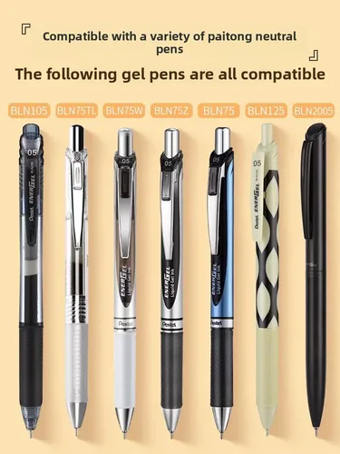 Imagen 2 del producto Pentel LRN5 Juego de recambios de bolígrafo de gel Punta de aguja de 0,5 mm para recambio de bolígrafo de tinta de gel EnerGel (compatible con BLN75/BLN105)