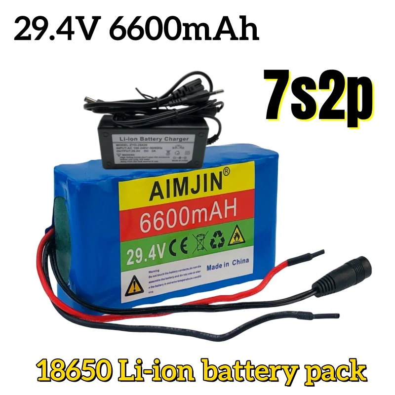 

7s2p 29.4V 6.6ah 18650 lithium-ion battery 29.4V 6600Mah suitable for electric bicycles, scooters, and lithium-ion batteries