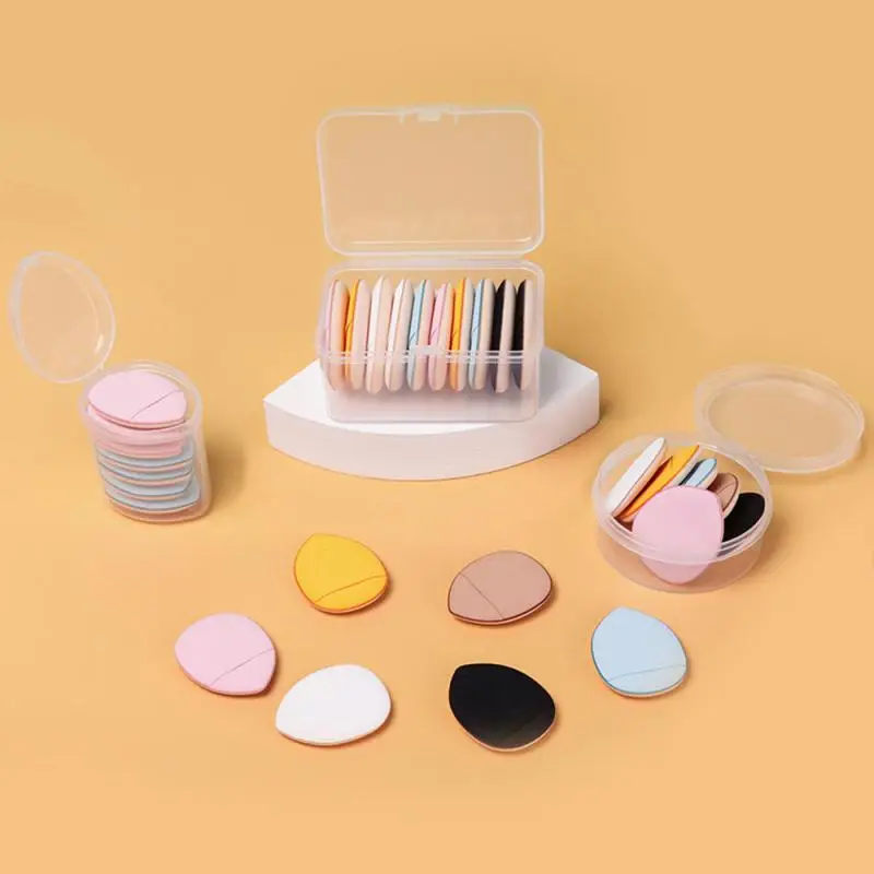 10Pcs Mini Finger Puff Foundation Small Air Cushion Powder Sponge Face Concealer BB Cream Cosmetic Applicator Narzędzia do makijażu