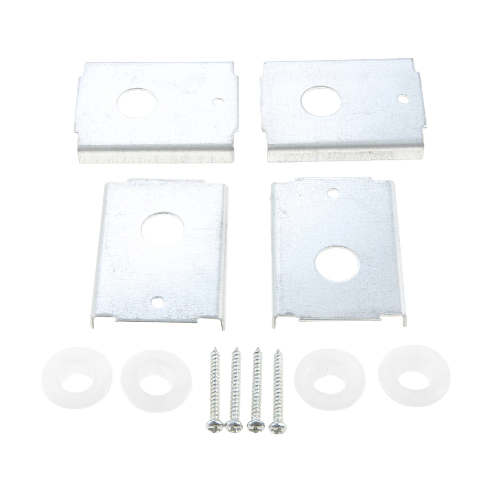 4Pcs Metal Bi-fold Door Repair Bracket Kit with Gaskets Screws Folding Barn Doors Hardware for 1-3/8 Inch Wooden Doors Furniture