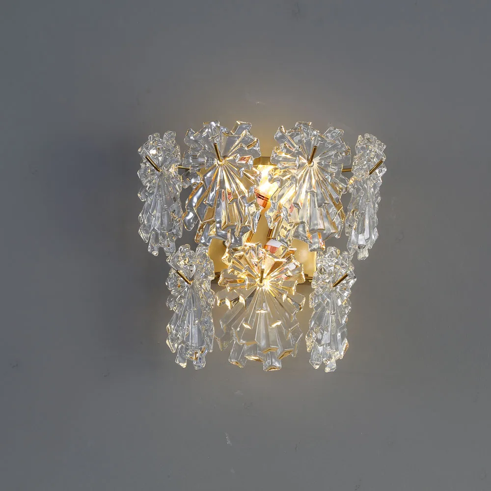 Postmodern Classical Glass Wall Lamp Designer Model Room Living Room Porch Background Bedroom Bedside Wall Light Home Decoration