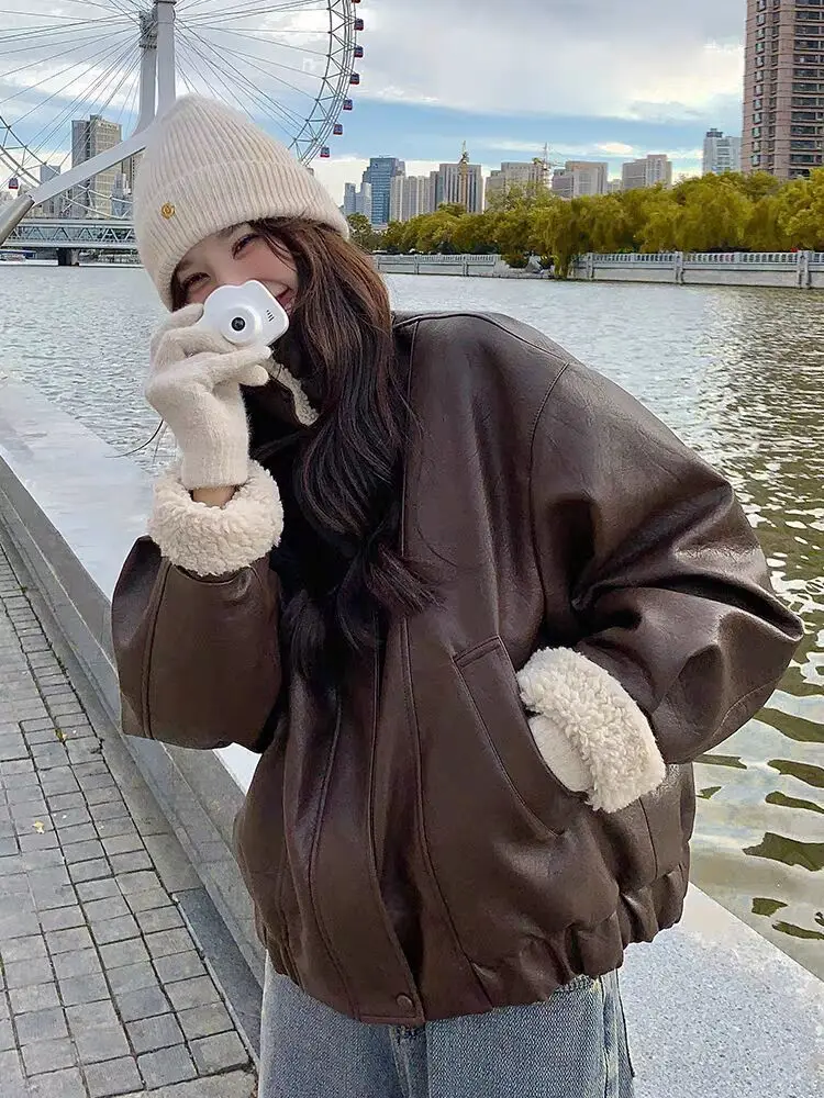 

Куртка из овечьей шерсти, женские зимние пальто, викторианское рабочее место, унисекс, шикарная, износостойкая, камуфляжная, сверхпрочная нашивка, безопасность GF