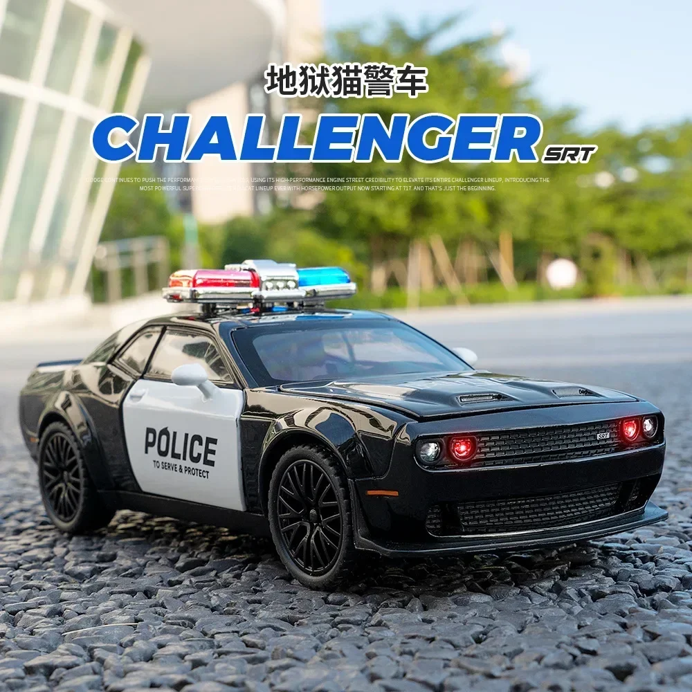 

1:32 Dodge Challenger SRT Police Car Diecast Metal Alloy Model CarFashion Ornaments, Alloy Car Models, Toys, Collectibles