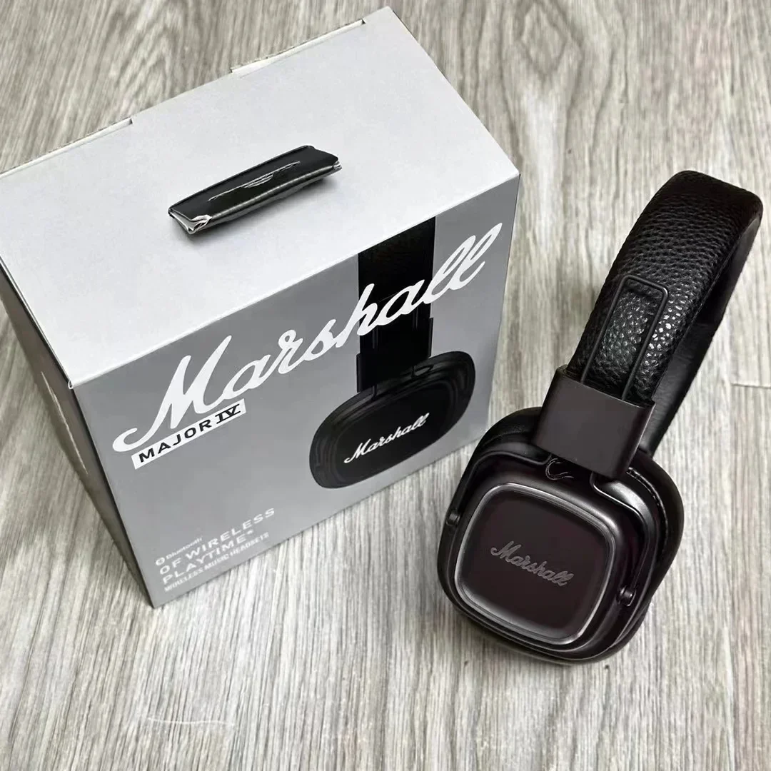 New Marshall MAJOR IV Wireless Bluetooth Headphones Heavy Bass Foldable Earphones for Music Gaming with Microphone Headset