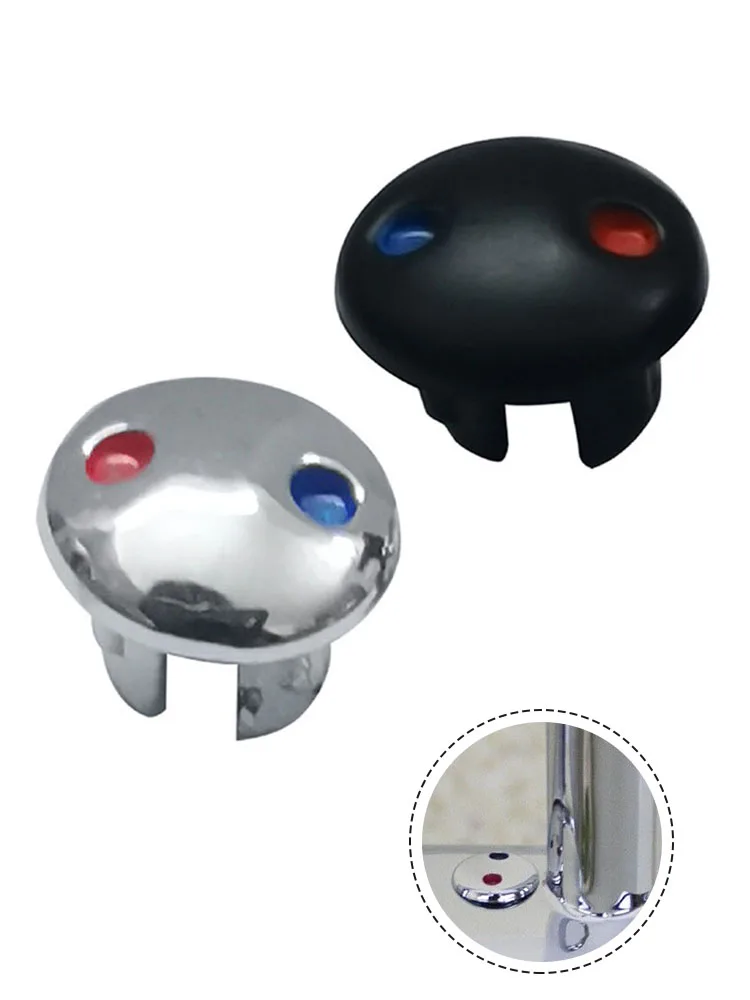 10PCS Faucet  Handle Hot Cold Water  Sign Red For Blue Label  Decoration Cover  Kitchen Bathroom Mixer Tap Handle  Marker