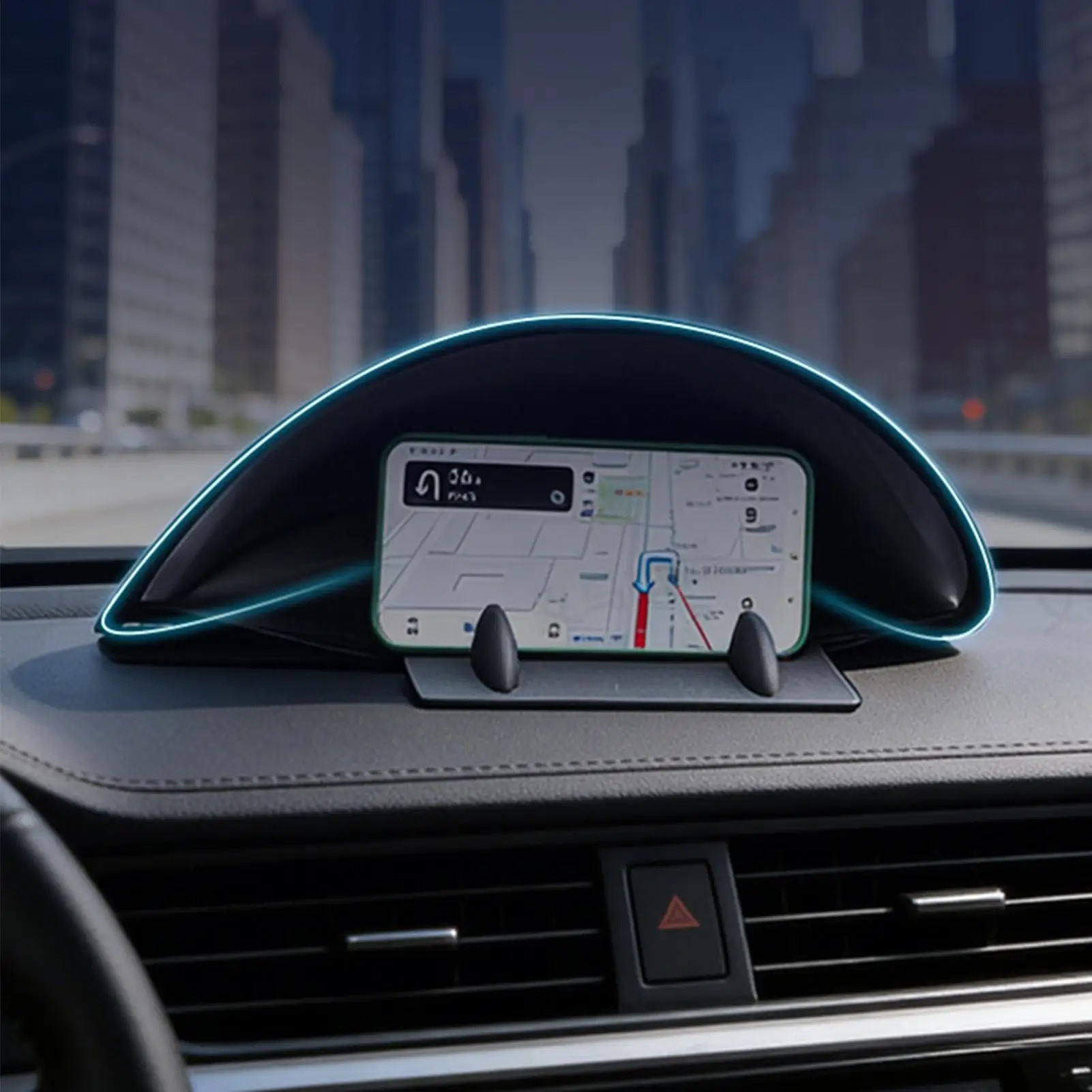 

Car Phone Sunshade Folding Anti-Glare Heat Resistant Shield Car Phone Sun Shield for Automotive SUV Dashboard Driving Navigation