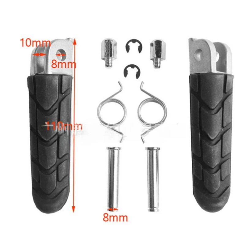 Motorcycle Front Foot Pegs Footrests Black Pedals for the phantom storm front eye CB190R