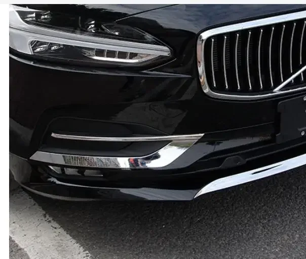 Car Styling Chrome Sticker per Volvo S90 V90 2017-19 fendinebbia anteriore decorazione copertura Trim Strip accessori esterni