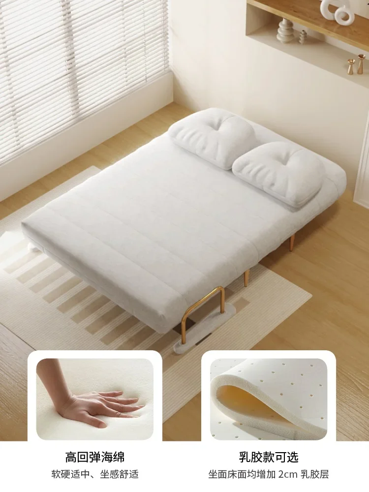 Foldable sofa bed, dual-purpose single and double small unit expandable bed, balcony, multi-functional internet celebrity cloud