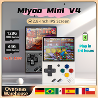 MIYOO MINI V4 Retro Handheld Game Consoles Portable Video Game 2.8'' IPS Linux System OCA  Game Players Console For Boy Gifts