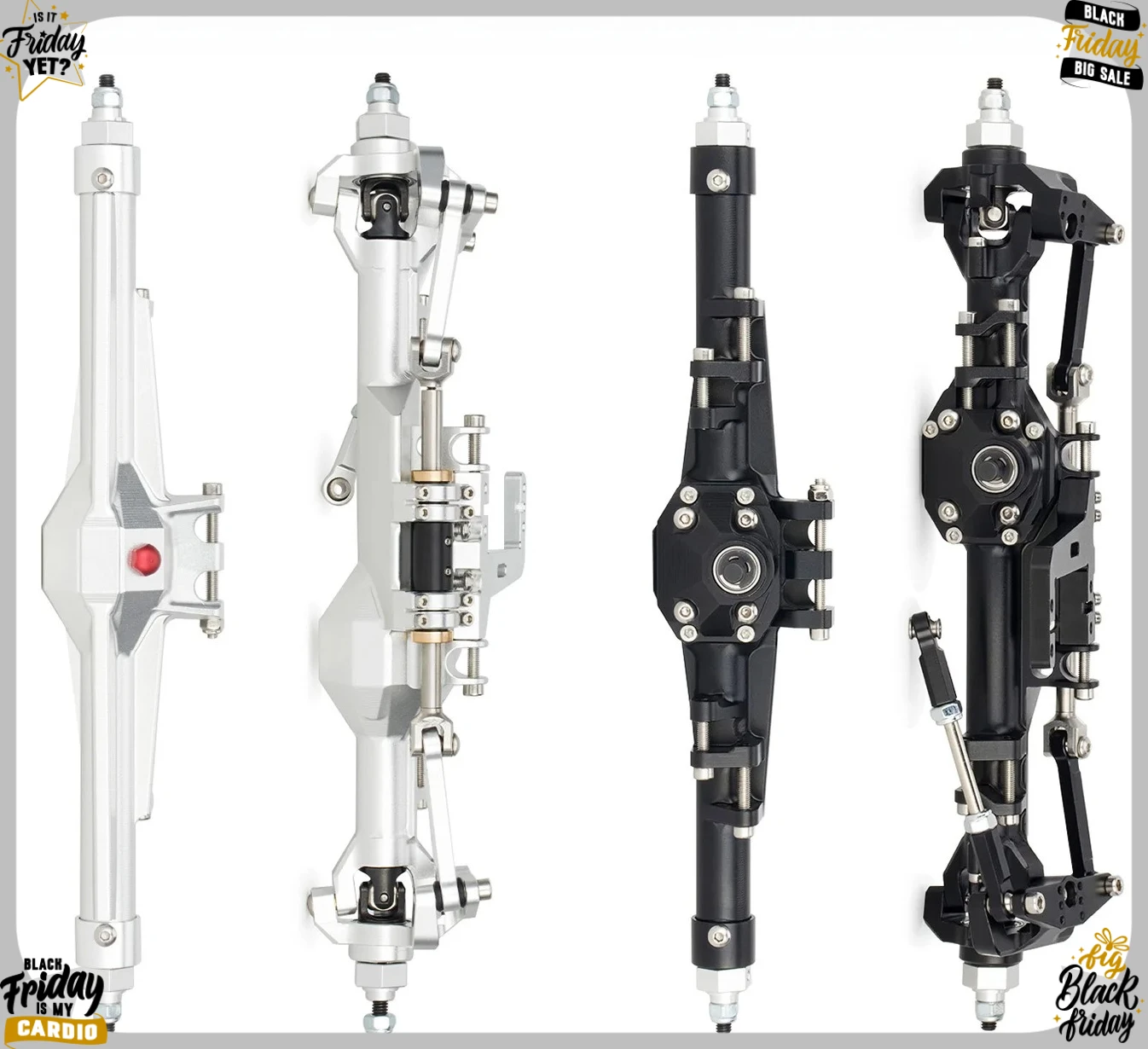 

H10 CNC Aluminum RC Car Front Rear Straight Axle Set Complete Axles For 1/10 RC Crawler Car Vanquish VP H10 Optic Upgrade Parts