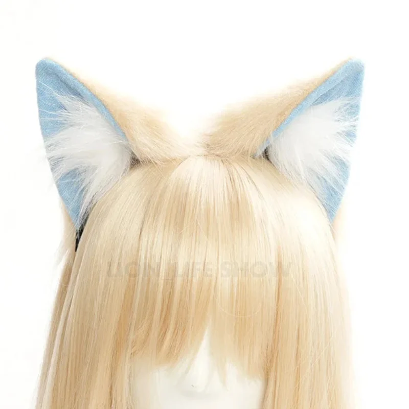 Fuwawa mococo abyssgard cosplay artesanal gato raposa orelha empregada headwear cabelo hoop estilo headwear acessórios para o cabelo