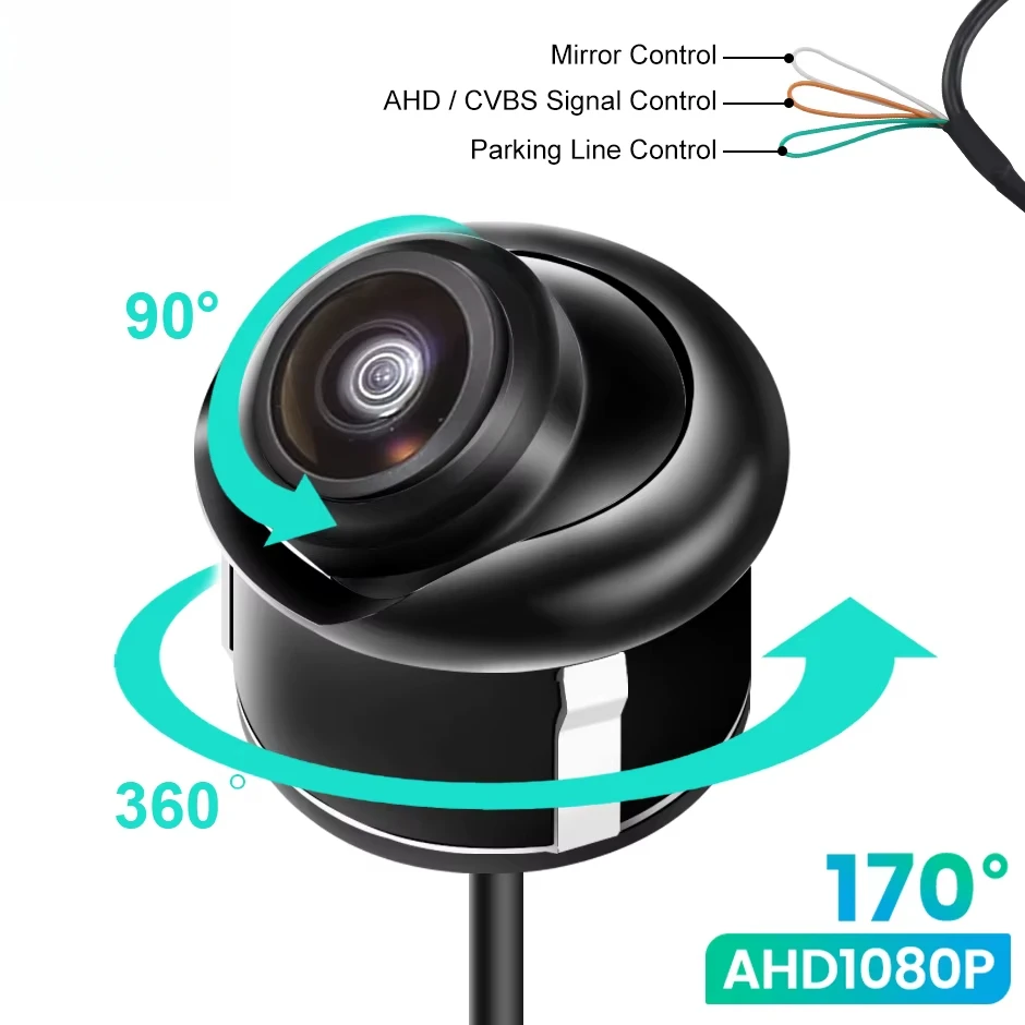 Ownice 360° Adjustable AHD1080P Car Rear View Camera Universal Mini Side/Front/Backup Night Vision Reverse For Android Monitor