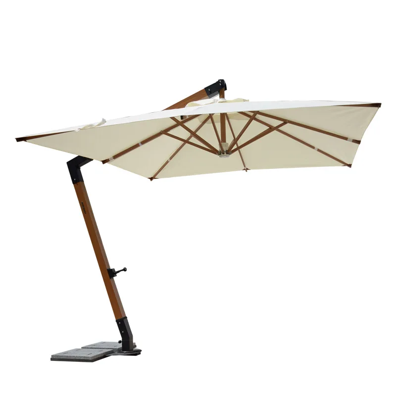 Modern Large Customizable Outdoor Sun Umbrella with Waterproof Polyester for Beach Patio Garden Courtyard Hotel & Park Use