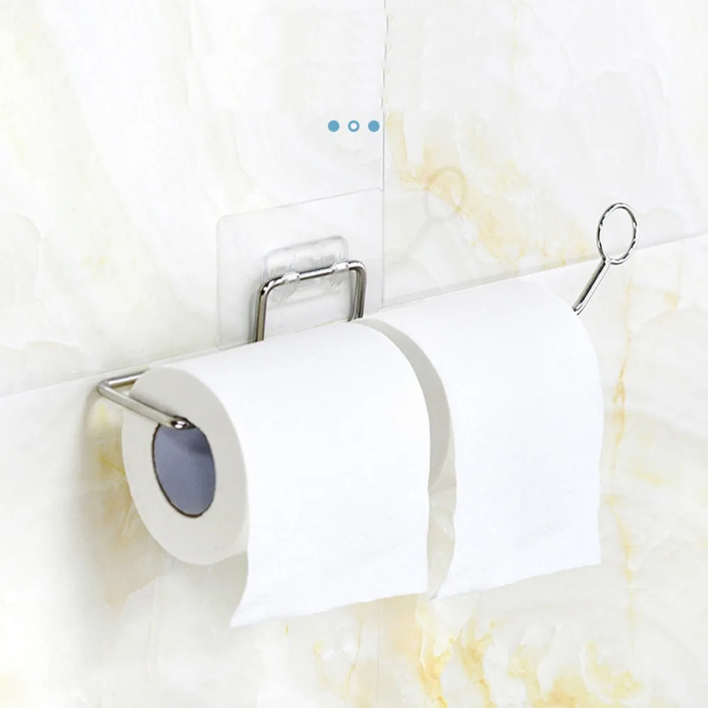 Wall Mount Stainless Steel Paper Towel Rack Silver Total length 28.5cm Paper Towel Dispenser Wall Mount Towel Holder Kitchen