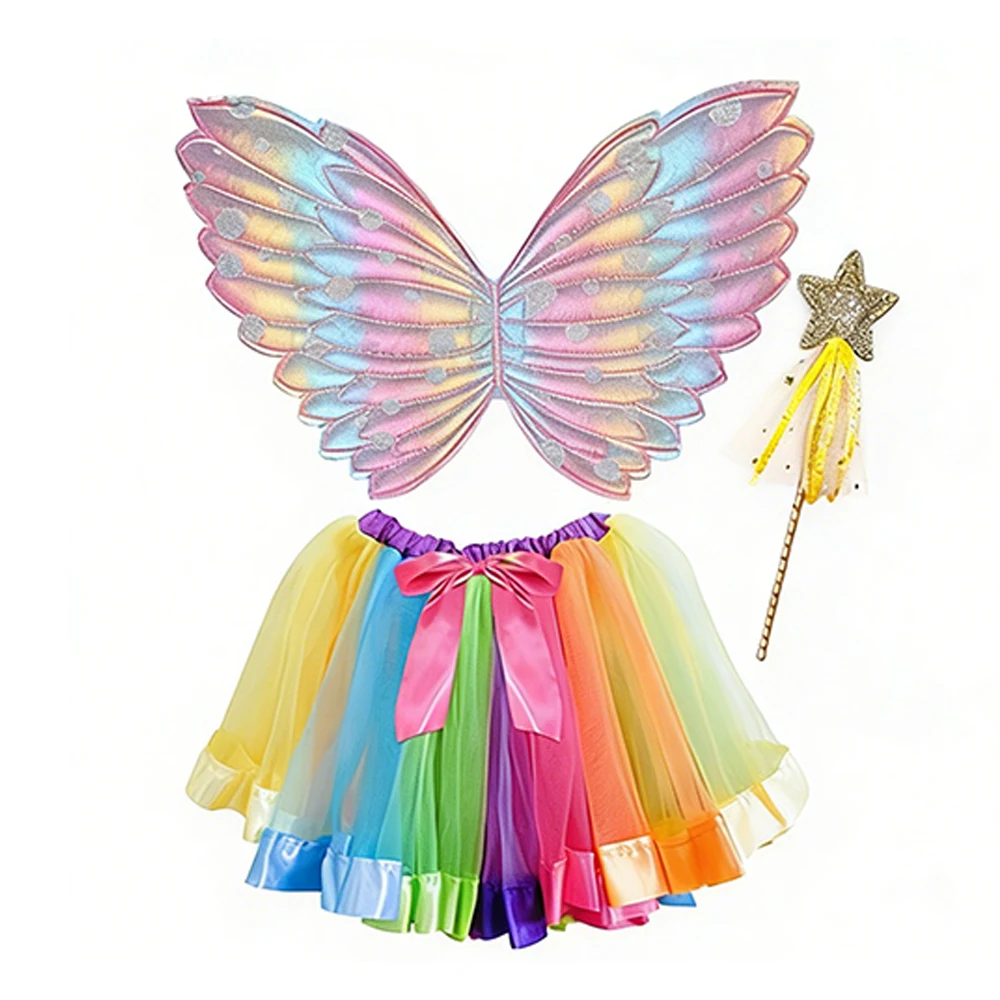 Jupe tutu colorée en tulle pour filles, jupon de princesse, fête, danse, arc-en-ciel, vêtements pour enfants, été