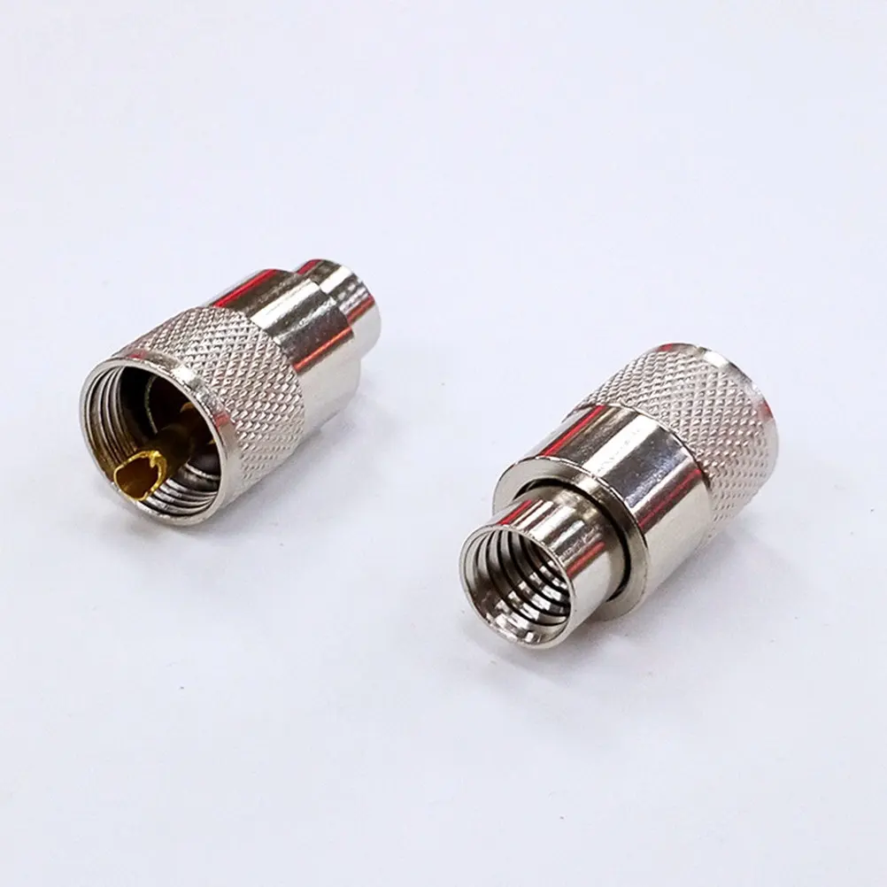 10Pcs Pl259 Solder Connector Plug Reducer Adapter Rg8u Rg58-3 Coaxial Cable Rf Connector Video Headend Radio Instrument