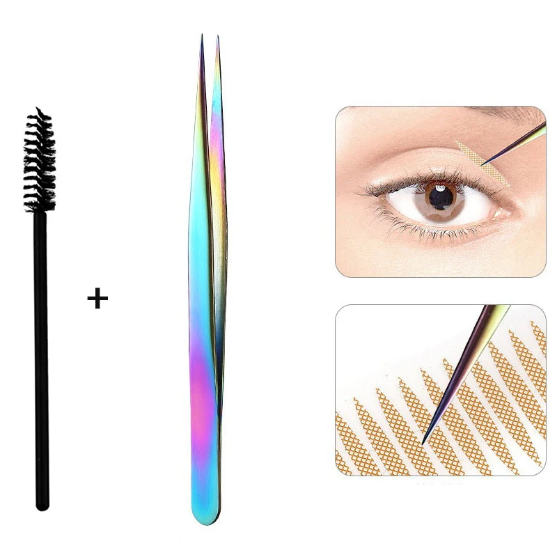 Edelstahl-Wimpernpinzette, Wimpernverlängerungs-Pinzette, Beauty-Wimpernpinzette, Falsche Wimpernzange, Beauty-Tool – Detail 15