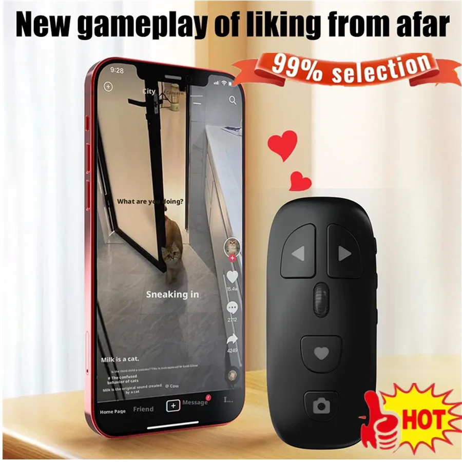 

Bluetooth Camera Remote Control Zoom & Focus Shutter Selfie Rechargeable Camera Video Recording Wireless Remote