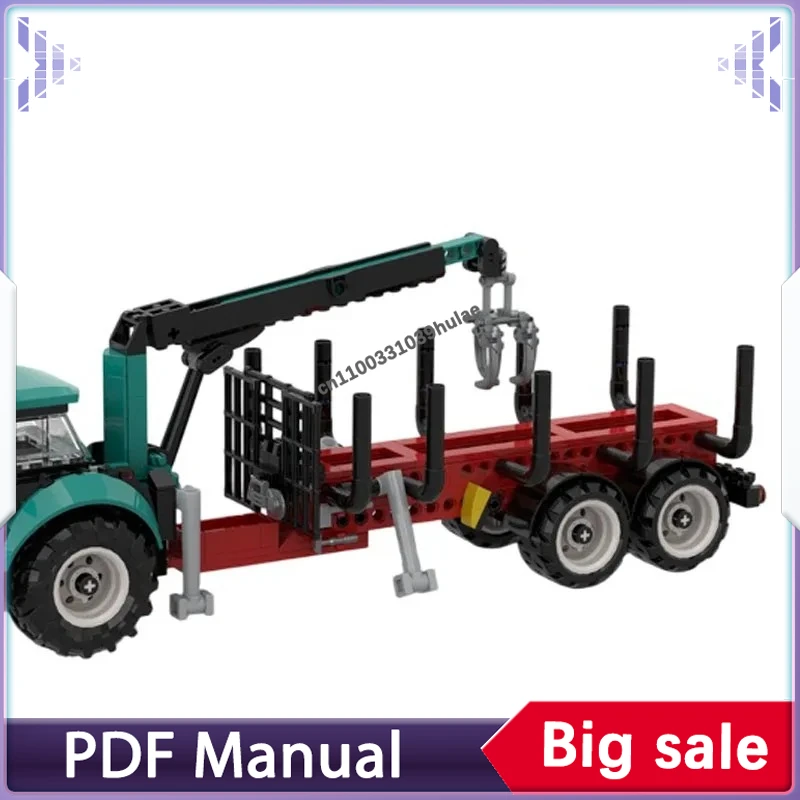 

Urban City Tractor MOC Building Set, Agricultural Farm Machinery Model, DIY Assembled Bricks Toy for Desktop Decoration