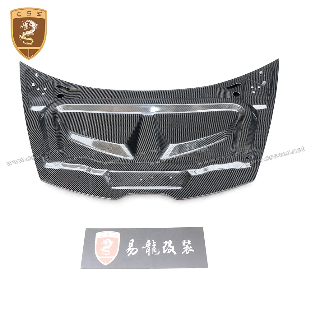 1016 Style Double Side Carbon Fiber Front Engine Hood Vent Cover Fit For Lamborgini Huracan LP610 LP580 Replace Car Bonnet Hood