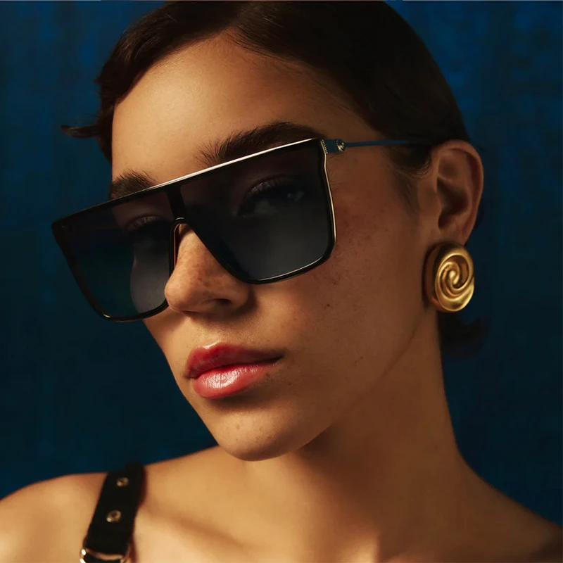 

Fashion Square Sunglasses Women Quay Brand Design Flat Top Sun Glasses for Women Classic Nightfall Remixed Ladies Shades UV400