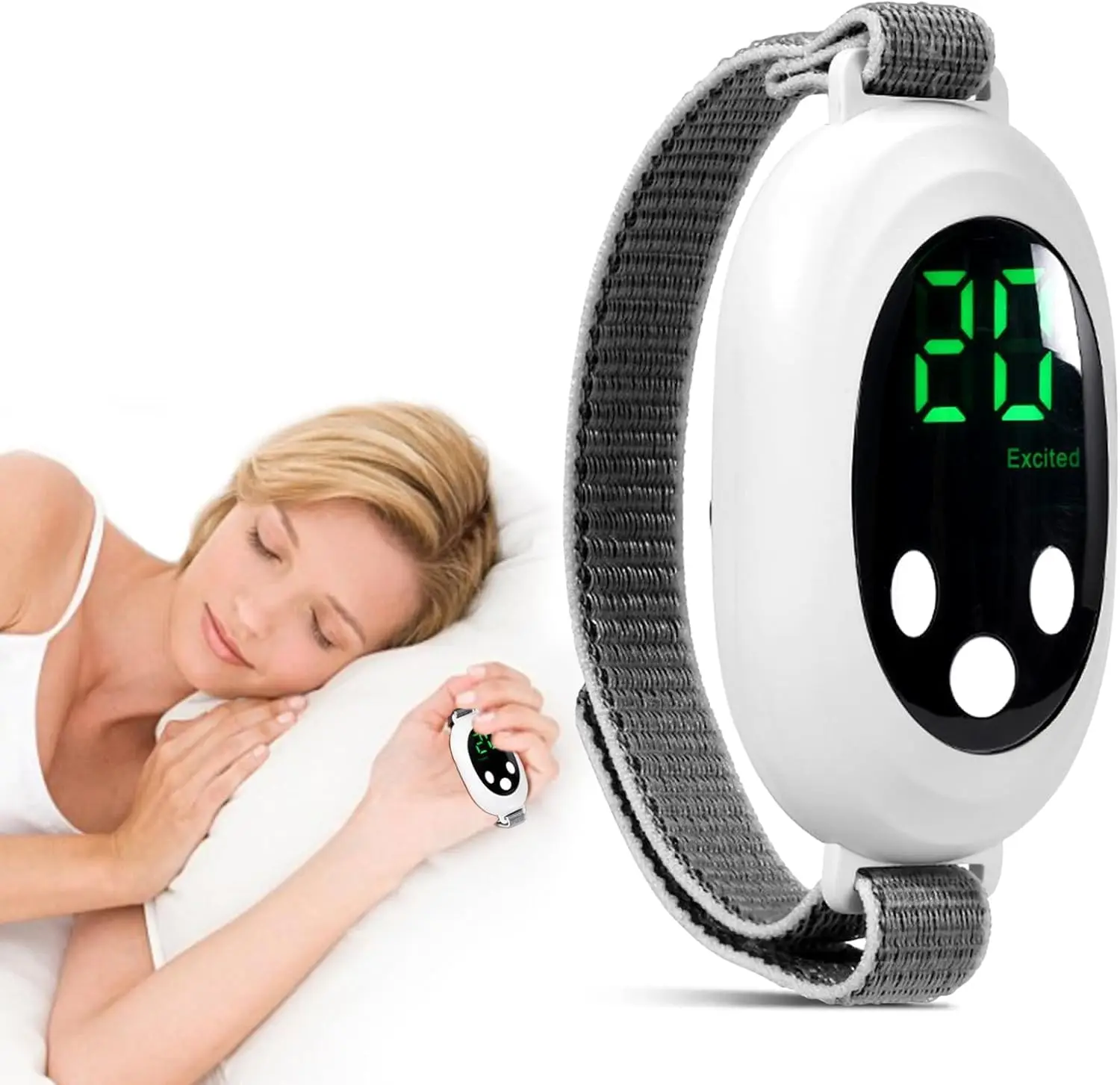 

Портативное устройство для улучшения сна: низкочастотный микротоковый импульсный стимулятор для сна, средство от бессонницы и тревоги, способствующее засыпанию.