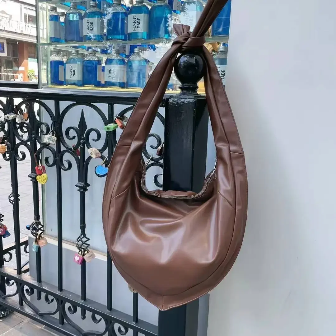 Borsa a tracolla da donna con tracolla a nodo di lusso borsa a tracolla morbida in pelle PU Hobos di alta qualità per borse Shopper da donna firmate