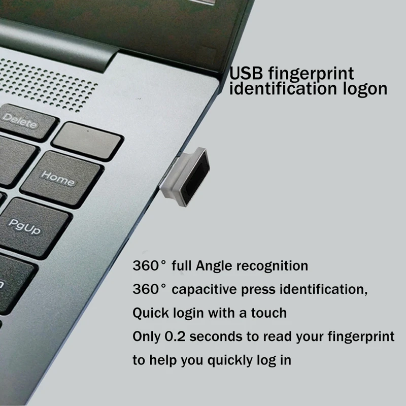 1 Piece USB Fingerprint Reader USB Fingerprint Scanner For Windows 10 11 Hello USB Fingerprint Sign-In Unlock Module