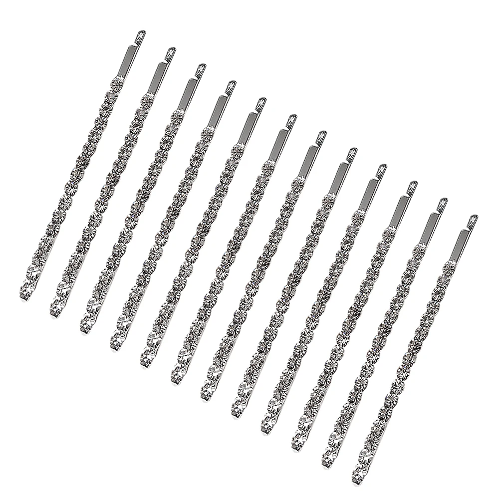 

12pcs Hairpins Rhinestone Rhinestone Hairpins Clips Elegant Bride Wedding Accessories Diamond Barrettes Hair Ornaments