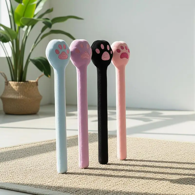 1Pcs Cat Claw Shaped Cute Soft Massage Hammer Neck Shoulder Back Leg Relaxation Multi-functional Long Handle Elastic No Break