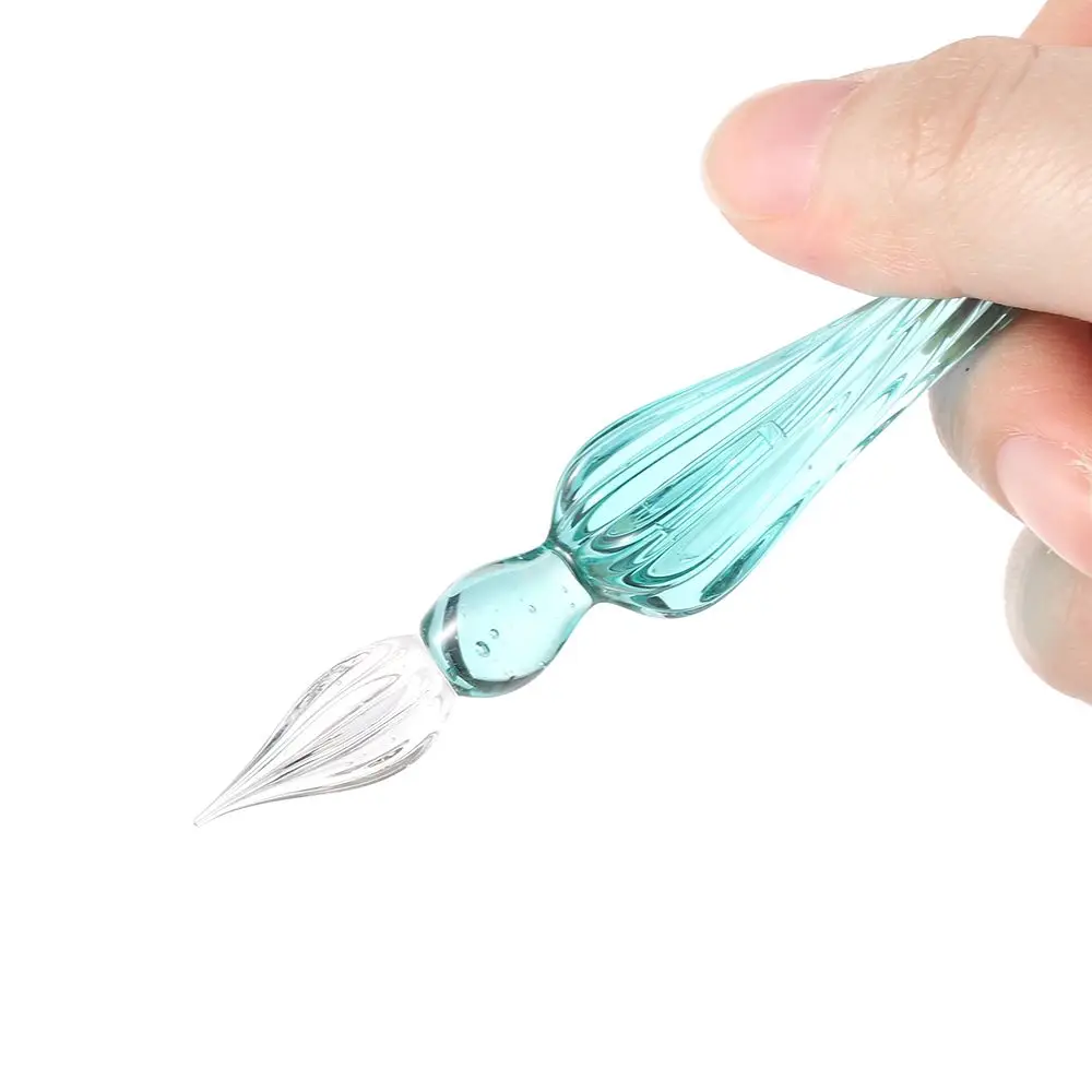 

1 шт. винтажная стеклянная ручка-перо для подписи, письма, рисования, с чернилами для заправки, принадлежности для творчества