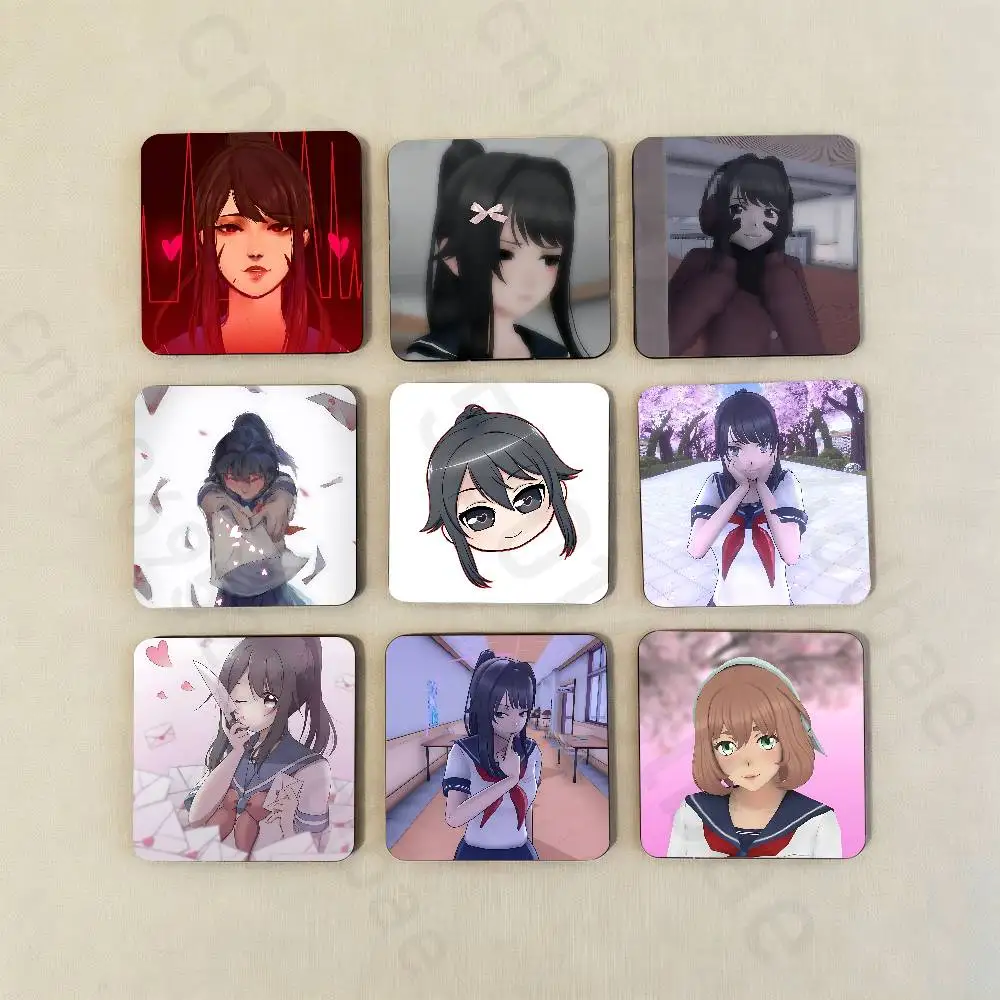

Y-Yandere S-Simulator Fridge Magnet Personalized Magnetic Durable Plastic Square Picture Surface Fridge Magnets