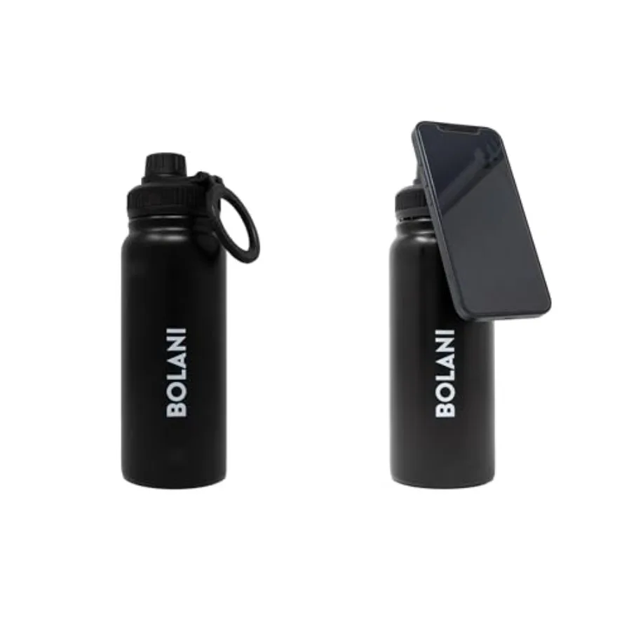 Bouteille d'eau isotherme en acier inoxydable de 24 oz compatible MagSafe + adaptateur pour fixation sur iPhone, anti-fuite, pour la salle de sport et le bureau