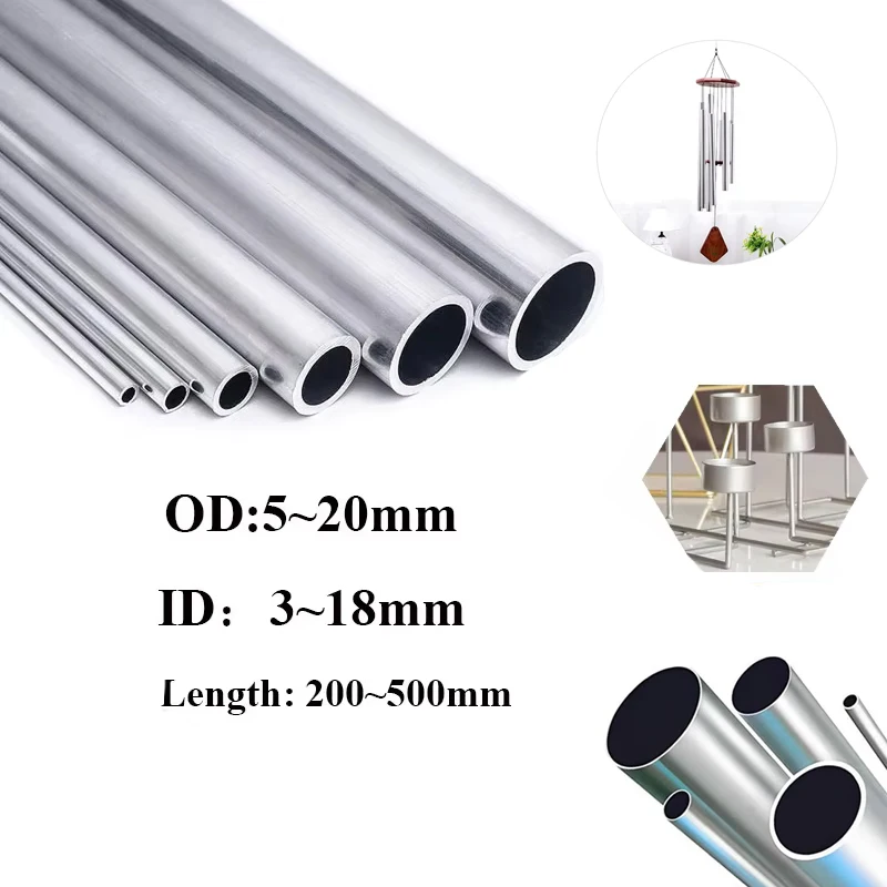 1 قطعة أنبوب ألومنيوم سميك 0.5 ~ 3 مللي متر القطر الخارجي 5-20 مللي متر القطر الداخلي 3 ~ 18 مللي متر مستقيم 200-500 مللي متر طويل 6063 أنبوب سبائك الألومنيوم
