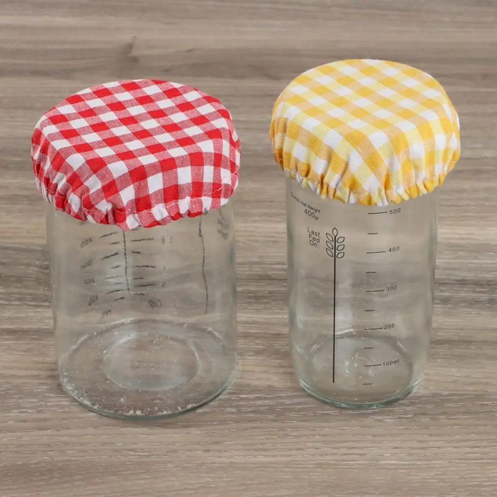 1PC Cotton Cloth Fermentation Bottle Cover Reusable Portable Sourdough Starter Jar Covers Dust Cover Multifunction