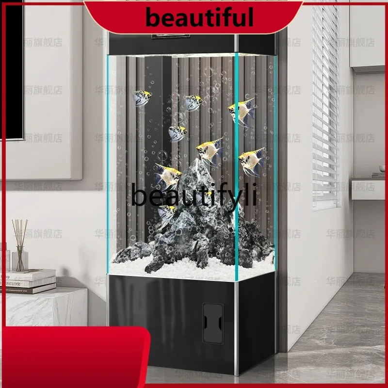 Living room fish tank cabinet large household vertical all-in-one machine floor intelligent vertical cabinet goldfish tank  h