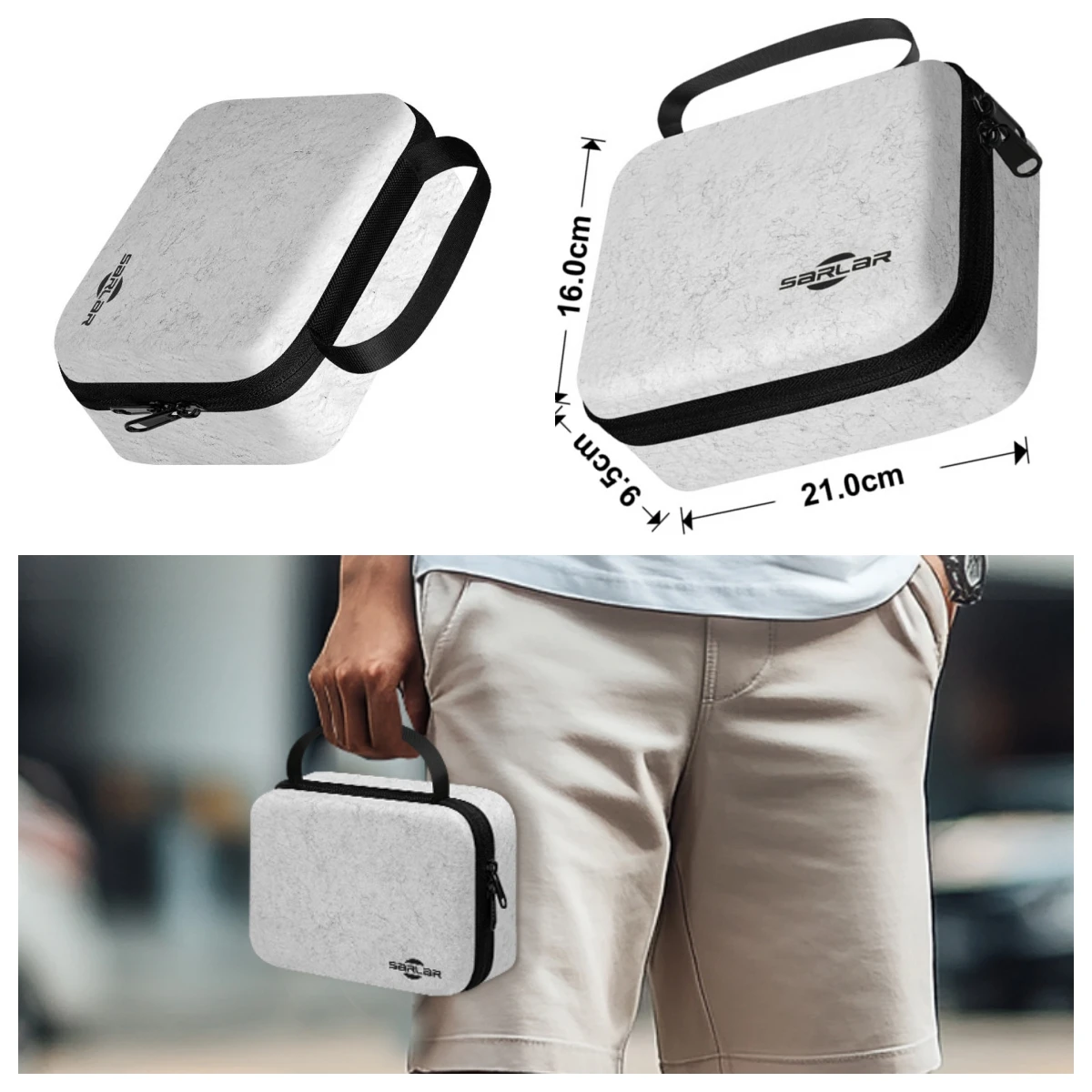 Portable Bag Hard Shell Case for RayNeo AR Glasses Fits Air2/Air2s/Air3s/Air4 Pro/V4/GT Max with Adapter and Cable