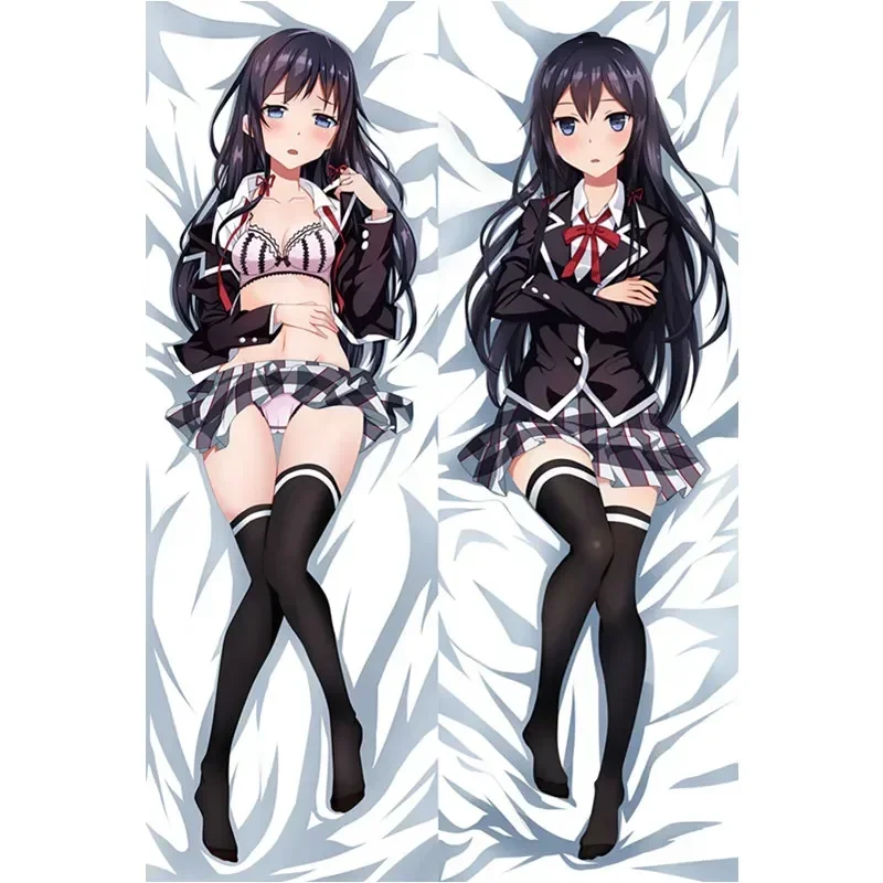 60x180cm New Anime My Youth Romantic Comedy Is Wrong As I Expected Pillow Cover 3D Double-sided Bedding Hugging Body Pillowcase