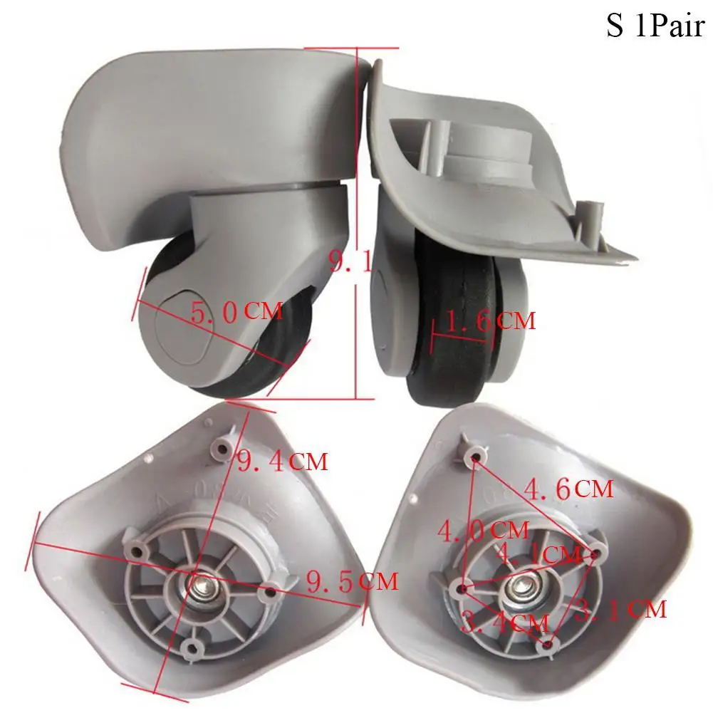 2 pezzi ruote per valigia ruota girevole per bagagli ruote per bagagli silenziose ruote di ricambio scatola doganale accessori per carrello caldo