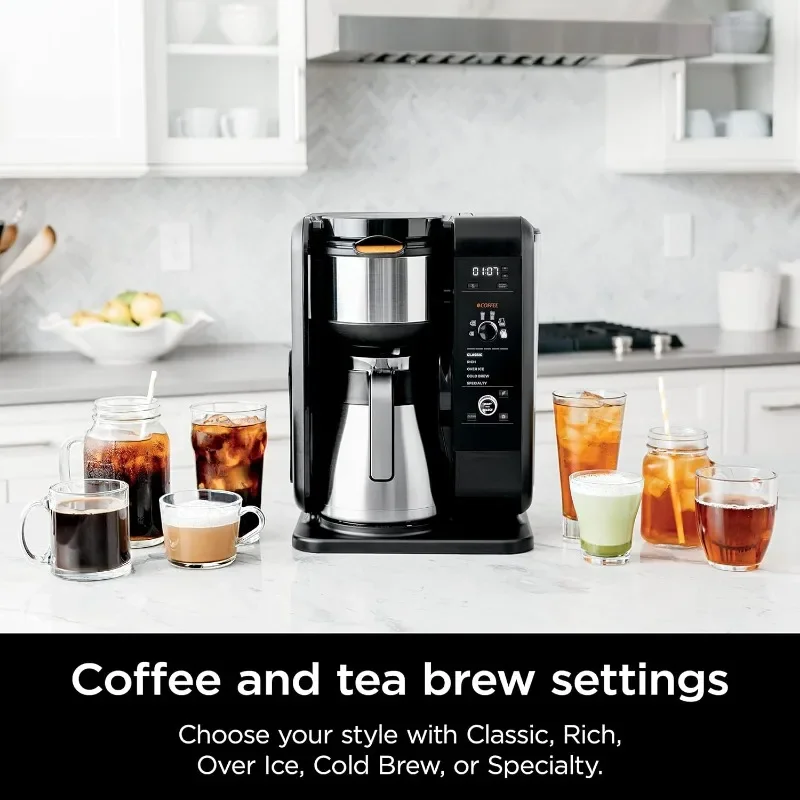 Hot and Cold Brewed System, Tea & Coffee Maker, with Auto-iQ, 6 Sizes, 5 Styles, 5 Tea Settings, 50 oz Thermal Carafe,