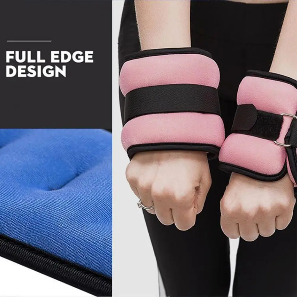 1 Pair Weight-bearing Sandbag Fitness Weighted Sandbag Wearable Weighted Wristband Ankle Wrist Weights Bracelet for Fitness